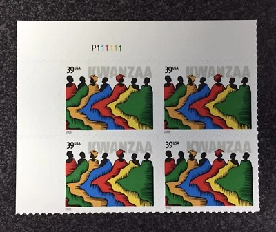 USA2006 #4119 39c Kwanzaa - Plate Block of 4  Mint  NH  holiday - Image 1 of 4
