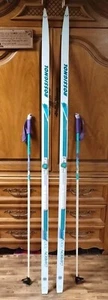 200 cm Rossignol Sport AR Cross Country Skis Salomon SNS Profil Bindings + Poles - Picture 1 of 23