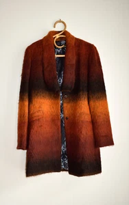 Desigual Christian Lacroix Ombre Coat Size 44 Alpaca Wool Blend Overcoat - Picture 1 of 12