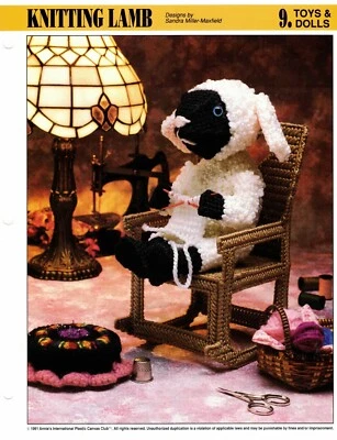 Padrão de lona plástica cordeiro tricô por Annie's Attic - Imagem 1 de 2