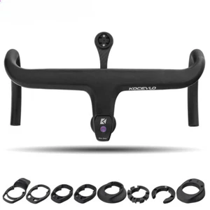 Manillar integrado con vástago de fibra de carbono completo para bicicleta de carretera para 28,6 mm con espaciadores - Imagen 1 de 39