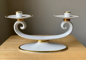 ROSENTHAL Two Armed Porcelain Art Deco Style Candelabra - Germany - VGUC - Picture 1 of 8