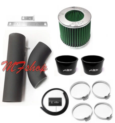 AirX Racing Coated Black-Green For 2PC 2004-2006 Acura MDX 3.5L V6 Air Intake - Image 1 of 2