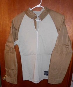 Potomac Field Gear Combat LS Shirt Pads inside Military Tan USA Large w/Hoodie - Picture 1 of 17