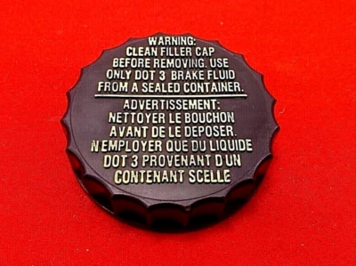 05-19 NISSAN BRAKE MASTER CYLINDER FLUID RESERVOIR CAP LID BLACK GENUINE OEM  - Image 1 of 4