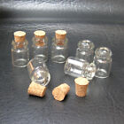 10-200pcs 0.5ml 11x18mm Small Tiny Clear Cork Vials Glass Bottles Wishing Bottle
