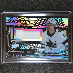 2022-23 SPx NHL THOMAS BORDELEAU UD Black Obsidian Rookie Jersey 79/499