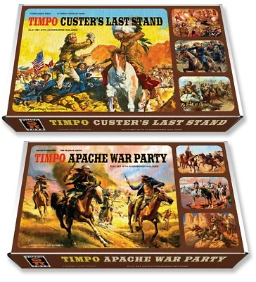 Set de juego de Timpo Custer's Last Stand O Set de juego de fiesta de guerra Apache Box Foto 1 de 4