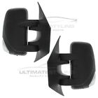 Wing Door Mirrors Fits Nissan Nv400 2011-> Electric Short Arm Black Covers Pair