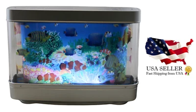 DEPENDABLE INDUSTRIES INC. ESSENTIALS Realistic Moving Tropical Artificial Fish Aquarium Lamp Perfect for Kids Adults