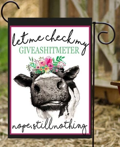 Let Me Check My Giveashitmeter Gartenfahne ** doppelseitig ** Top Qualität - Bild 1 von 1