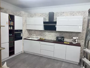 NOLTE ALPHALACK ARCTICWEISS HOCHGLANZ - BAUKNECHT - FENIX PLATTE - BLANCO GRANIT - Bild 1 von 21
