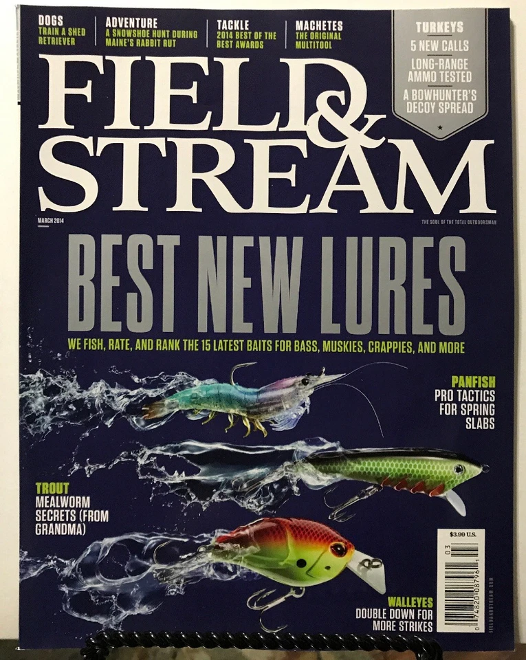 Field & Stream Best New Lures Panfish Trout Turkeys March 2014 FREE SHIPPING JB - Image 1 of 1