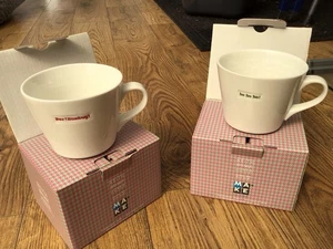 Keith Brymer Jones White Christmas Mugs Set of 2 - Picture 1 of 7