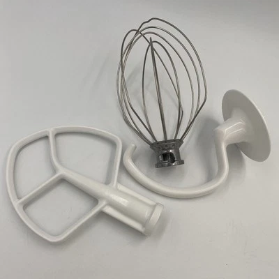 Kitchenaid Lift Mixer Attachments WHIP / PADDLE/ DOUGH HOOK 4.5 - 5 Qt LOT OF 3 - Image 1 of 4