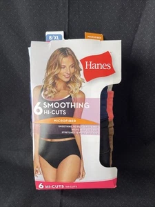 Hanes Mujer Microfibra Suavizante Corte Alto Ropa Interior Bragas Talla 8/XL Paquete De 6 - Imagen 1 de 4