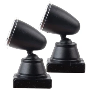 2 Stück Miniatur Strahler Modell für Eisenbahn Gebäude Sand Tischleuchte Modell - Bild 1 von 12