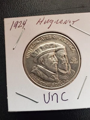 1924 Silver Half Dollar Hugenot Commemorative - Image 1 of 4
