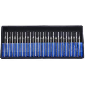 Drilax 30-Piece 1mm Diamond Drill Bit Set | Glass, Shells, Jewelry | 1/8" Shank  - Picture 1 of 5