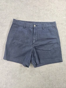Chino Shorts Mens old Navy Blue Flat Front Casual Summer Cotton Blend Pockets - Picture 1 of 10