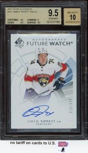 2017-18 SP Authentic Fute Watch #151 Owen Tippett Autograph RC  912/999 BGS 9.5 - Picture 1 of 2