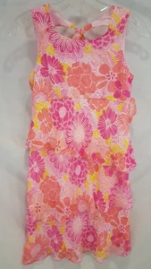 IZ Byer California Kleid Größe 14 Junior rosa orange & gelb gebraucht - Bild 1 von 11