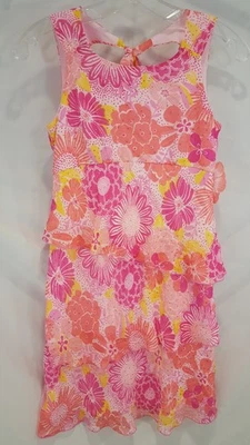 IZ Byer California Dress Size 14 Junior's Pink Orange & Yellow Pre-owned - Image 1 of 4