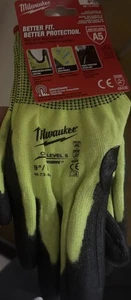2 Pair Milwaukee High Vis-Cut Level 5-Polyurethane Touch Screen Gloves-Size 9”L - Picture 1 of 8