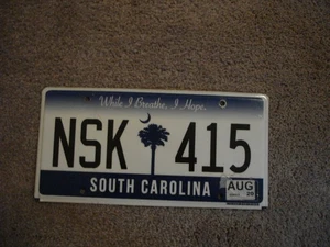 SOUTH CAROLINA  HOPE         *   LICENSE PLATE BUY ALL STATES HERE FREE SHIPPING - Picture 1 of 1