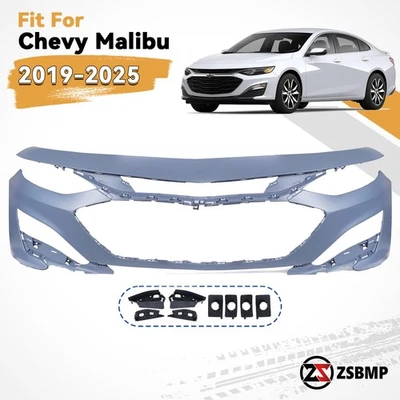 For 2019-2025 Chevrolet Malibu Primed Front Bumper Cover New 84543709 19-25 — 第 1/4 张图片