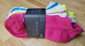 Danskin Women No Show Socks 8 Pair 4-10 Pink White Orange Yellow Blue - Picture 1 of 5