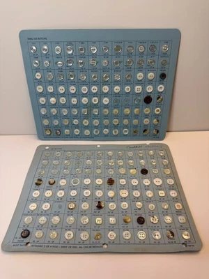 Vintage Button Sample Card Lot of 2  - Image 1 of 3