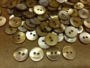 4 PCS BROWN MOTHER OF PEARL SHELL SEWING BUTTONS 2" #T-389