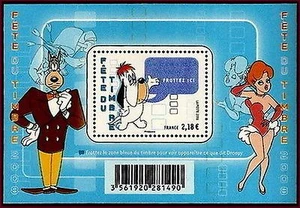 FRANKREICH 2008 BLOCK NR. 116 ** Fest der Briefmarke Droopy Tex Avery Luxus / SHEET MNH - Bild 1 von 1