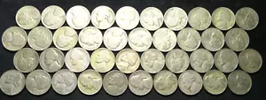 One(1) Roll of Forty(40) 1943-P Jefferson War-Time SILVER Alloy Nickels 2 - Picture 1 of 2