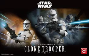 Bandai 2439832 Star Wars Clone Trooper 1/12 Scale Plastic Model Kit - Picture 1 of 4