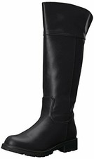 NINA Girls' Nixie Slip-On, Black, 4 M US Big Kid