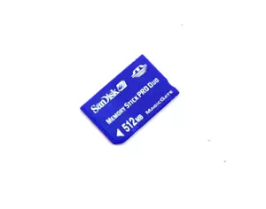 San Disk Memory Stick Pro Duo 512MB SDMSG-512 Blue - Picture 1 of 3