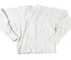 Marissa Webb Long Sleeve Henley Top Size Large Waffle Knit  White  *stains