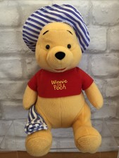 Disney Winnie the Pooh Plush Soft Toy Summer Beach Hat & Bathing Towel 25cm S03
