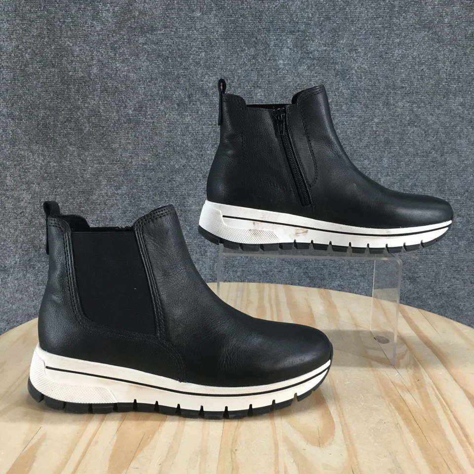 Botas Gabor para mujer 5 Chelsea negras cremallera lateral tobillo informales tacones de cuña Foto 1 de 4