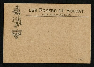 SE49 FRANCE Postal card Les Foyers du soldat  Union Franco americaine WWI unused - Image 1 of 2