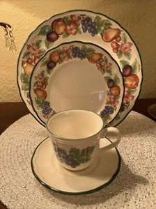 NORITAKE Epoch China MARKET DAY 4 Pc. Dinner Plate, Salad, Cup @ Saucer New - Bild 1 von 8