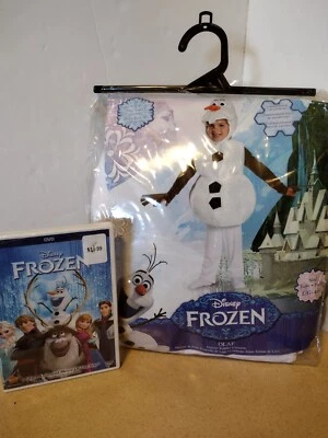 Disguise DISNEY Frozen OLAF Costume Toddler Large (4-6) + Disney Frozen DVD -NEW - Image 1 of 4
