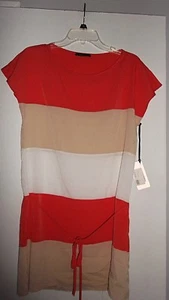 EXPLOSION POLY CREPE TUNIC MINI DRESS TOP NWT EURO SIZE 38 MISSES SIZE S/M - Picture 1 of 1