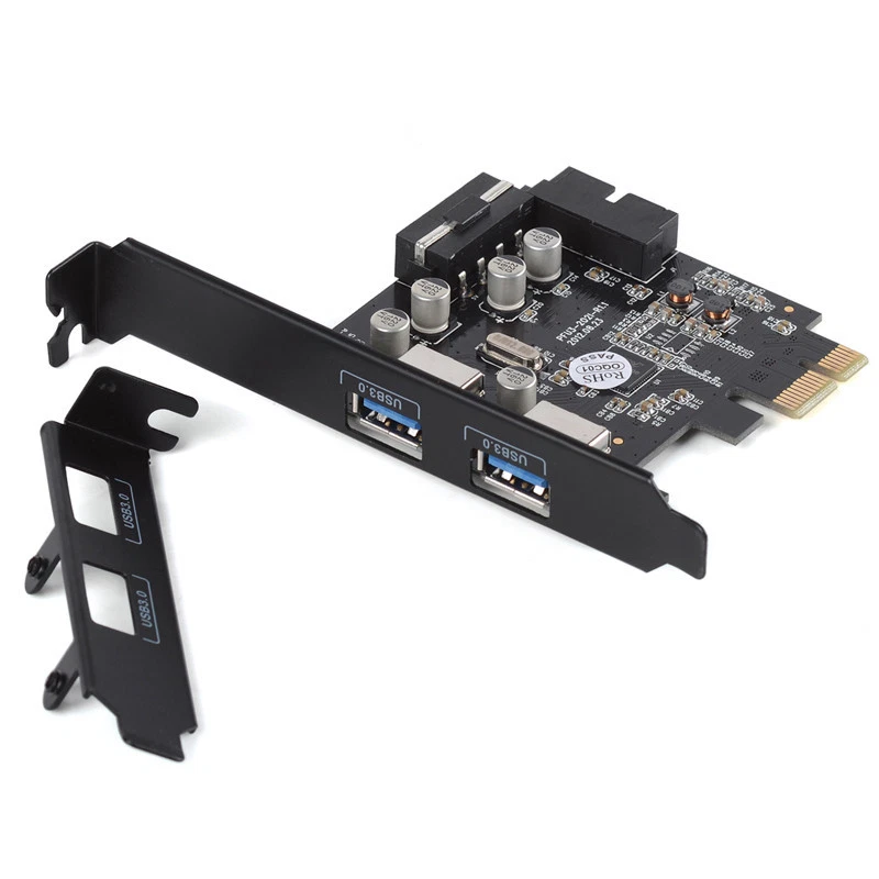 PCIE TO 2 Port USB 3.0 PCI-e Internal 20Pin Adapter PCI Express FL1100 chipset - Image 1 of 3