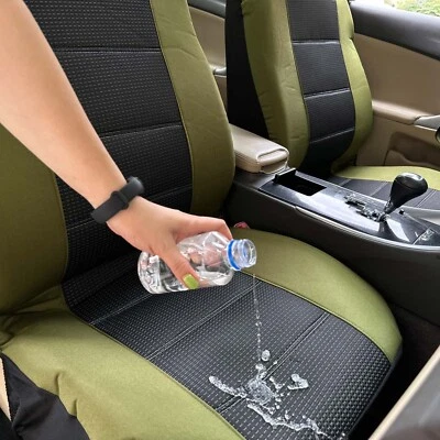 Fundas de asiento de coche jacquard de lujo verde impermeable para Hyundai Excel Foto 1 de 4