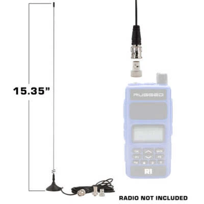 Antena de doble banda de montaje magnético para radios portátiles walkie talkies R1 V3 UV-5R Foto 1 de 4