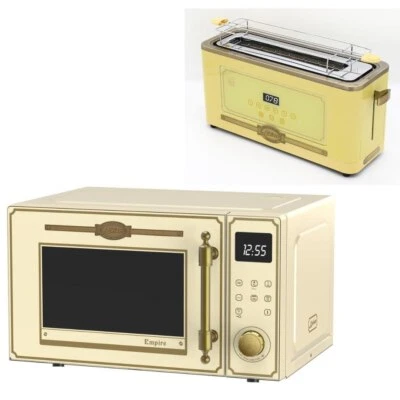 Kaiser M 2530 ElfEm Retro Mikrowelle 25 Funktionen+Toaster T4000 ElfEm Elfenbein - Bild 1 von 4