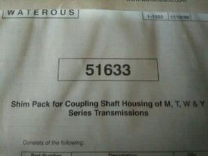 waterous 51633 shim pack CPLG shaft shim - Picture 1 of 3